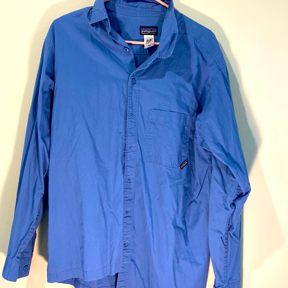 Mens Blue Patagonia Button Down